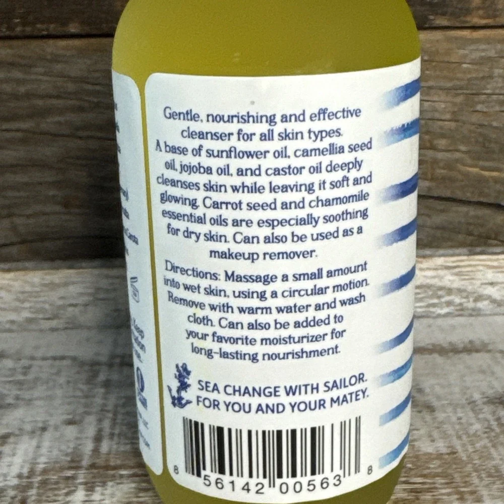 Sailor by captain blankenship Gentle Tides Cleansing Oil 4 Fl‎ Oz | MSRP = $24